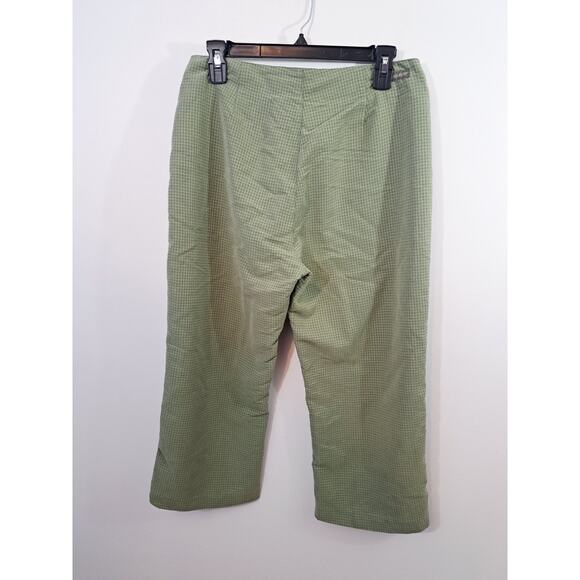 Woolrich Women's Green Check Print Capri Length Pants In Size 8 - Picture 2 of 4